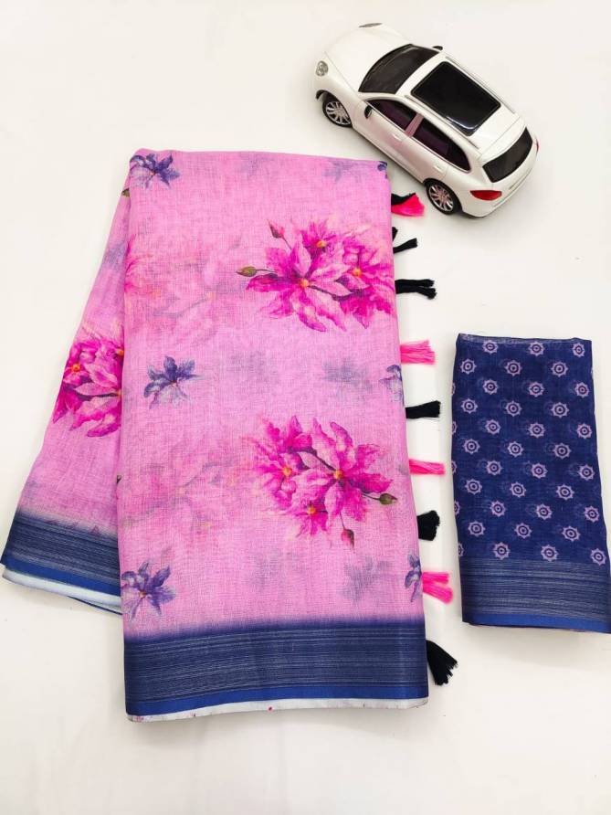 MG 200 Linen Digital Printed Daily Wear Sarees Wholesale Price In Surat